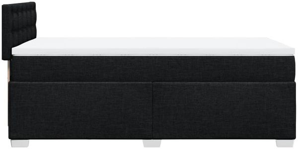 vidaXL Boxspringbett mit Matratze Schwarz 90x200 cm Stoff 3288087 Bild 11