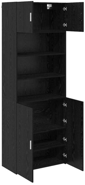 vidaXL Aufbewahrungsschrank Schwarz Eichen-Optik 80 x 42,5 x 225 cm 3402820