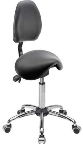 meychair Hocker 4132 A4R-MED-TR-KL2 Rollen Rücken schwarz