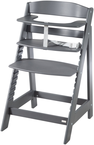 roba Treppenhochstuhl 'Sit Up Flex' - mitwachsender Hochstuhl aus Holz - Anthrazit