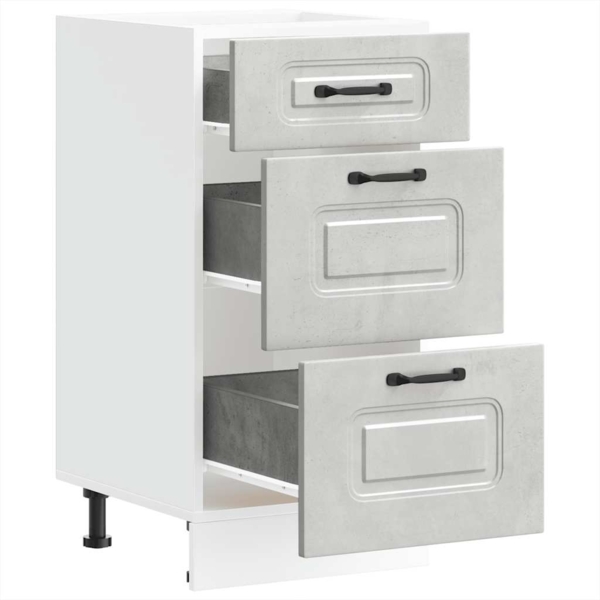 vidaXL Küchenunterschrank Kalmar Betongrau Holzwerkstoff 854244