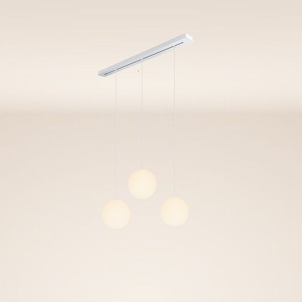 s.luce Orb 3-flammig Ø 30 Esstisch-Pendelleuchte 120cm Weiß