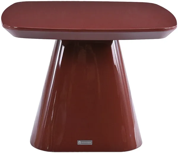 Vente-unique - NATAZA Beistelltisch Holz, Platte Rot - B 60 cm x H 45 cm x L 60 cm