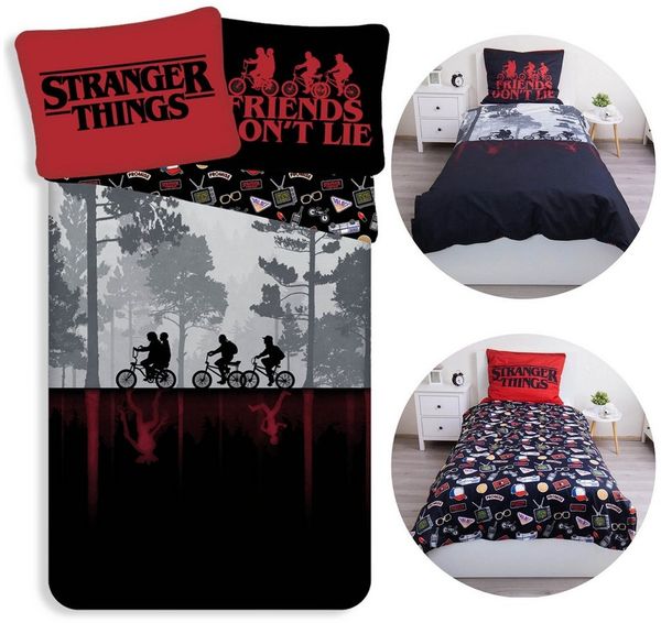 Stranger things Bettwäsche Stranger Things Kinder-Bettwäsche 140×200/70×90, 100% Baumwolle