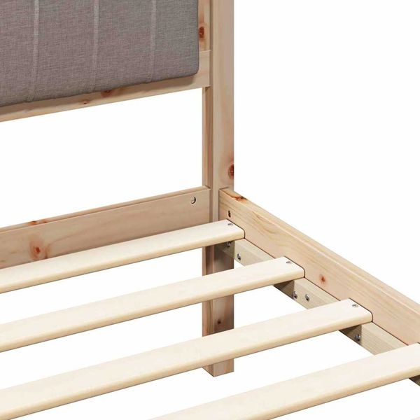 vidaXL Bettgestell mit gepolstertem Kopfteil Taupe 135 x 190 cm 878272 Bild 8