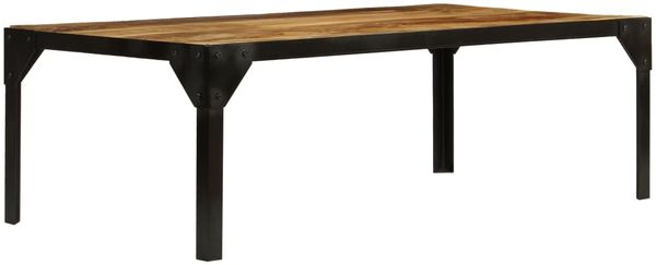 vidaXL Couchtisch Raues Massives Mangoholz und Stahl 110 cm 246631