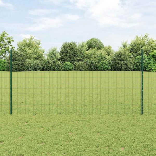 vidaXL Zaun mit Pfosten Grün 3335984