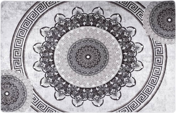 vidaXL Teppich Waschbar 80x150 cm Mehrfarbig Rutschfest 337982