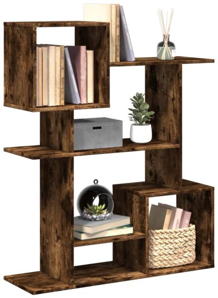 vidaXL Raumteiler-Bücherregal Räuchereiche 92x29x112 cm Holzwerkstoff 858124