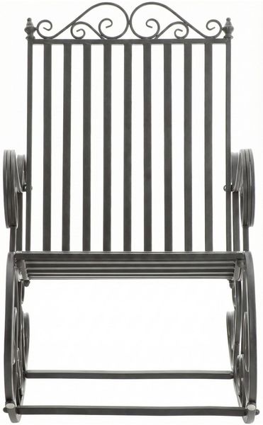 CLP Schaukelstuhl Relaxstuhl Smilla, wetterfest für Garten, Metallgestell,anthrazit Bild 4