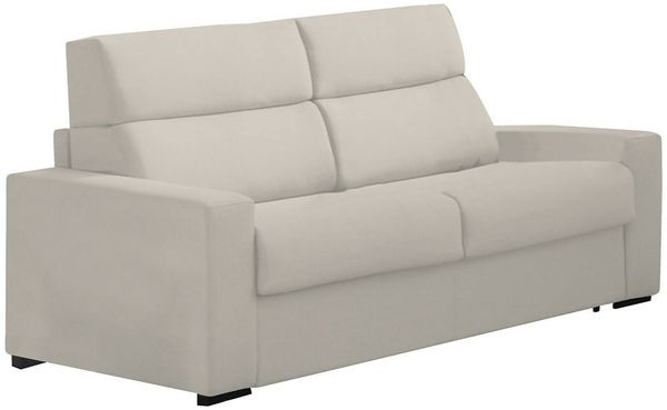 Dmora 2-Sitzer festes Sofa Vialfre, Lineares Sofa für Wohnzimmer, gepolstert, abnehmbarer Bezug, 100 % Made in Italy-Qualität, 180x95 h100 cm, Beige