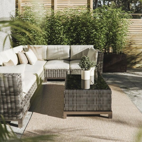 Interiyou Outdoorteppich Asti, Rechteckig, Höhe: 5 mm, Teppich draußen, Balkon, Garten, Terrasse, Küchenteppich, Wetterfest