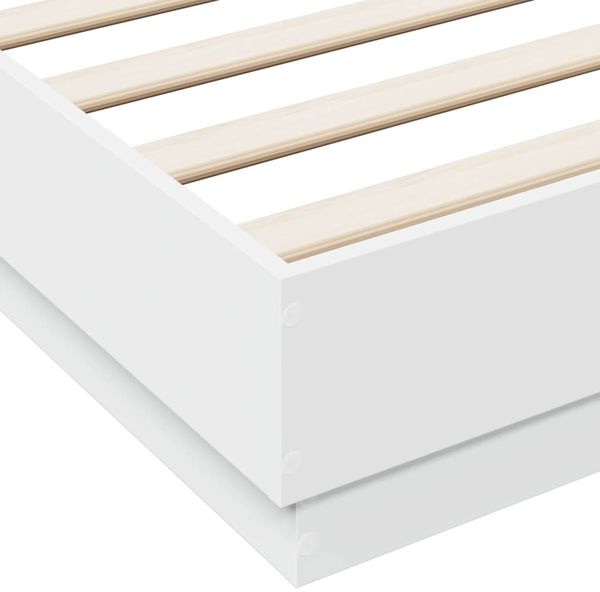 vidaXL Bettgestell Weiß 140x190 cm Holzwerkstoff 3209870 Bild 7