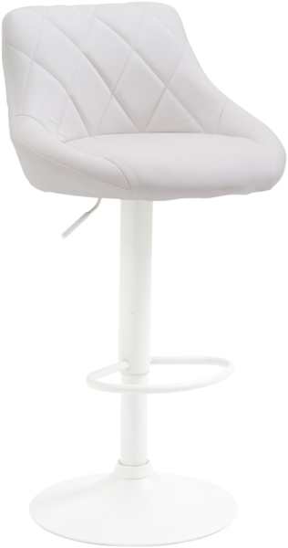 CLP Barhocker Lazio höhenverstellbar und 360 Grad drehbar,weiß weiß