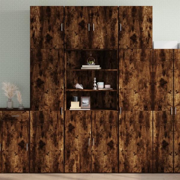 vidaXL Highboard Räuchereiche 80x42,5x249 cm Holzwerkstoff 3281361