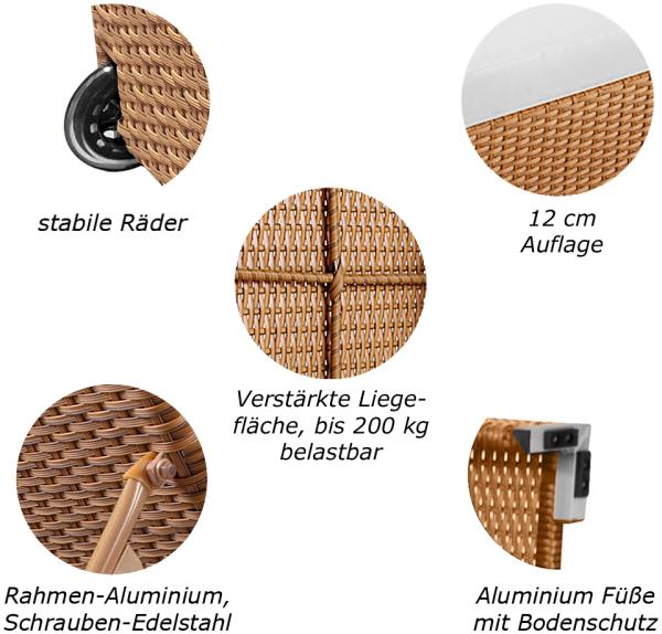RS Trade Gartenliege Sonnenliege Verona High Bild 3