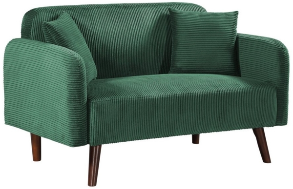 2-Sitzer Sofa Midt 132x70x81 cm Cord Grün [en. casa]