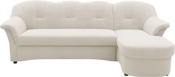 DOMO collection Ecksofa Flores Schlafsofa, B/T/H: 233/142/86 cm, L-Form, wahlweise mit Bettfunktion, wahlweise mit Federkern, auch in Leder