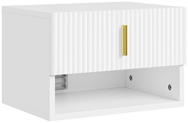SoBuy FBT176-E-W Nachttisch, Spanplatte, Melamin, Weiß, 40 x 26 x 30 cm