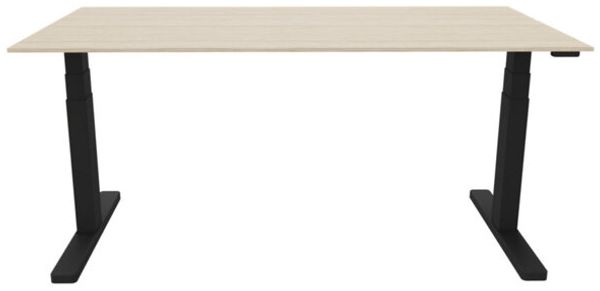 Q-Connect Schreibtisch elektrisch höhenverstellbar 180x80 cm eiche/schw