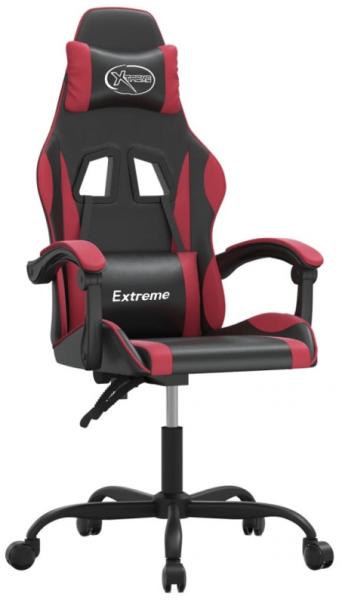 vidaXL Gaming-Stuhl Schwarz und Weinrot Kunstleder [3143873]