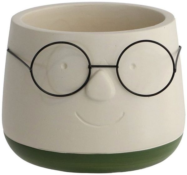 Annastore Übertopf Blumenübertöpfe in witzigem Design (Übertöpfe für Zimmerpflanzen), Blumentöpfe - Übertöpfe aus Keramik - Lustige Blumentöpfe