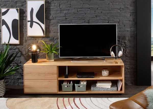 TV Board 149x47cm "Messina" Kernbuche massiv