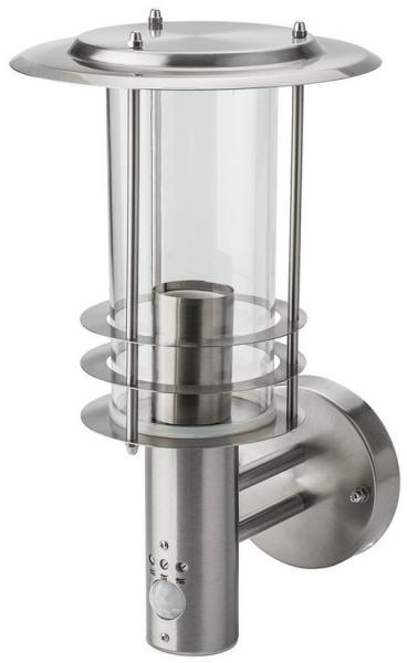 Grafner Außen-Wandleuchte Edelstahl Wandlampe mit Bewegungsmelder 17WBPIR, ohne Leuchtmittel, Wandlampe