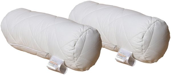 2 Stück Betten Hofmann Orthopädische Relax Nackenrollen versteppt Reißverschluss