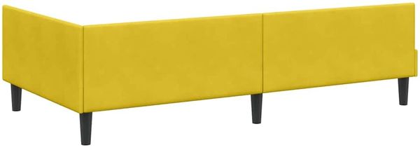 vidaXL Eckbettgestell mit Kopfteil Gelb 90 cm x 190 cm Samt 42016150 Bild 7