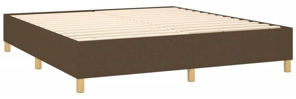 vidaXL Boxspringbett mit Matratze Dunkelbraun 160x200 cm Stoff, Härtegrad: H2 [3132164] Bild 4