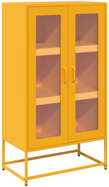 vidaXL Highboard Senfgelb 68x39x123 cm Stahl 853359