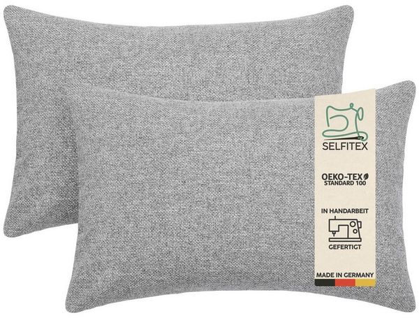 Selfitex Dekokissen 2er Set, 30x50/40x40/40x60/50x50 inkl. Füllkissen, Farben zur Auswahl, robuster Polsterstoffbezug mit weichen Füllkissen