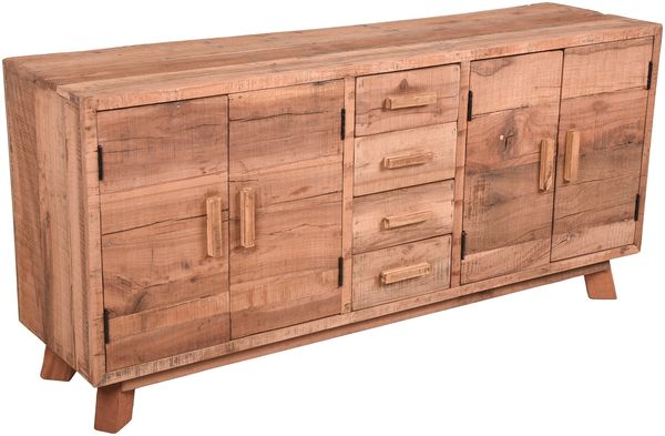 Kommode KNUT - Teak Natur 71x40x150cm | Schrank Schlafzimmer Sideboard
