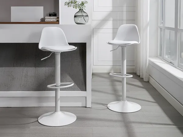 Vente-unique - XAFY Barhocker Plastik Weiß - B 39 cm x H 101,5 cm81,5 cm x L 41 cm