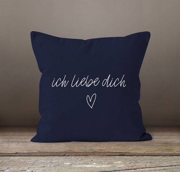 MoonWorks Dekokissen Kissenbezug Kissenhülle Ich liebe Dich Liebe Love Geschenk
