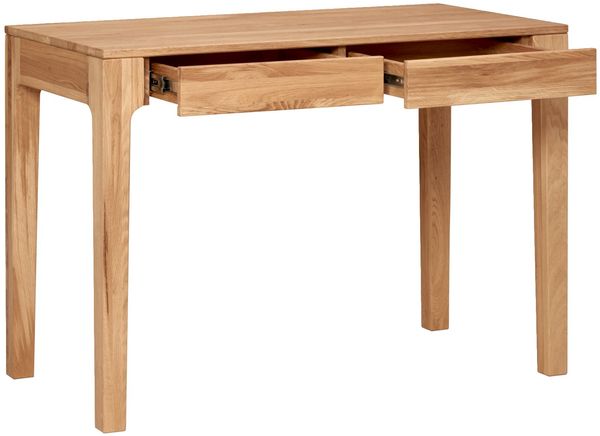Livetastic 'KOBLENZ' Schreibtisch, Massivholz Wildeiche, 110 x 76 x 55 cm, mit 2 Schubladen