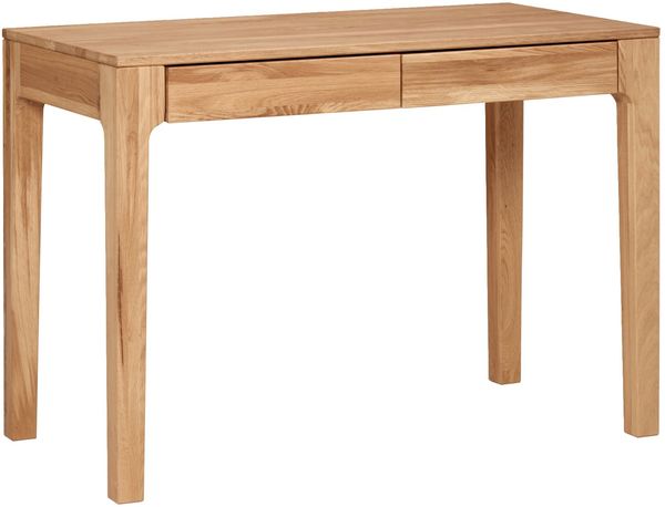 Livetastic 'KOBLENZ' Schreibtisch, Massivholz Wildeiche, 110 x 76 x 55 cm, mit 2 Schubladen