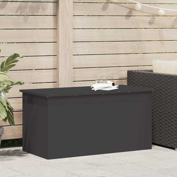vidaXL Außenlagerbox Schwarz 100 x 50,5 x 50 cm Stahl 874560