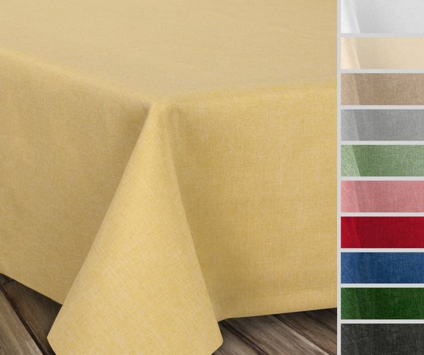 Beautex Tischdecke Fleckenabweisende bügelfreie Tischdecke mit Lotuseffekt, Leinenoptik (1-tlg)