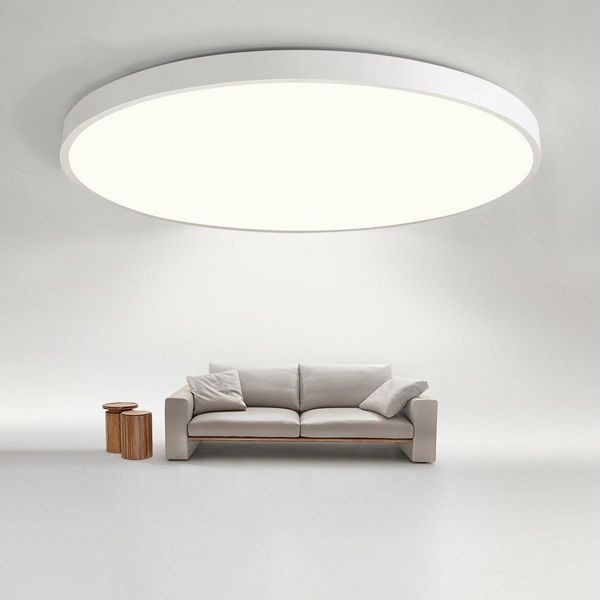 JDONG LED Deckenleuchte Flach Rund Weiß Deckenlampe 24W/36W/54W, Durchmesser 30CM/40CM/50CM, LED fest integriert, 3000K Warmweiß, für Schlafzimmer Küche Keller Balkon Büro Wohnzimmer