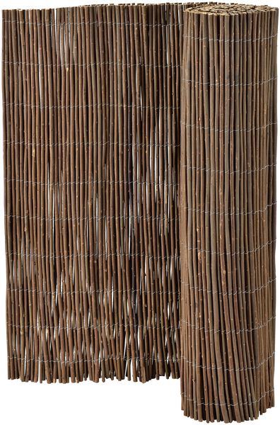 casa.pro 'Hyssna' Weidenzaun, Weide braun, 1 x 5 m
