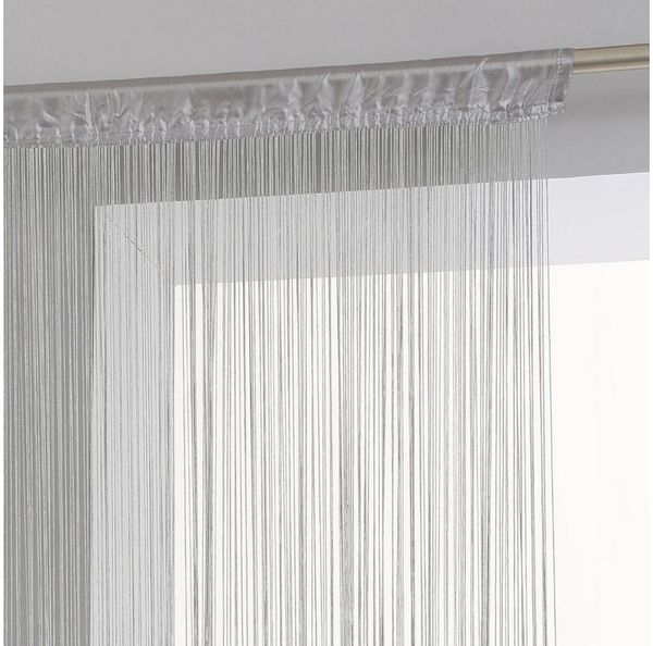 Home-trends24. de Fadenvorhang Türvorhang Fadenvorhang Vorhang Türvorhang Gardine Insektenschutz, Stangendurchzug, halbtransparent