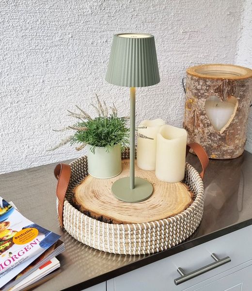 Coen Bakker Deco BV LED Außen-Tischleuchte Touch Tischlampe dimmbar mit Akku, In-/Outdoor, Touch-Funktion, LED fest verbaut, Kaltweiß, Warmweiß, Tageslichtweiß