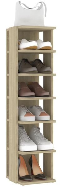vidaXL Schuhschränke 2 Stk. Sonoma-Eiche 27,5x27x102 cm 808492 Bild 7