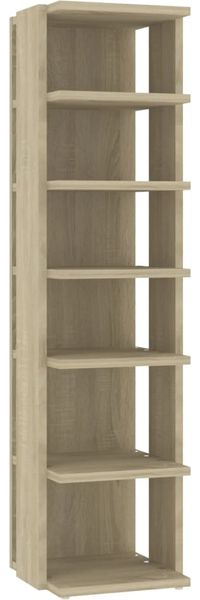 vidaXL Schuhschränke 2 Stk. Sonoma-Eiche 27,5x27x102 cm 808492 Bild 4