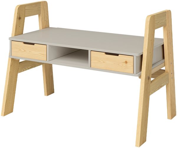 Bellabino 'Campo' Kinderschreibtisch, beige, 4-fach höhenverstellbar 56-75 cm, Jugendschreibtisch mit 2 Schubladen und 3 Aufbewahrungsfächern, 75x63x93 cm Bild 11