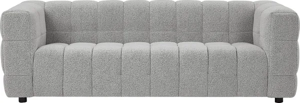 Vente-unique - LERICI Sofa Stoff Grau - B 89 cm x H 72 cm x L 213 cm