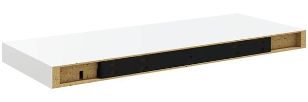 vidaXL Schweberegale 2 Stk. Hochglanz-Weiß 60x23,5x3,8 cm MDF 323749 Bild 9