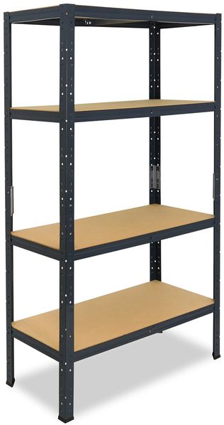 shelfplaza HOME 180x60x40 cm Schwerlastregal in anthrazit mit 4 Böden und 175 kg Traglast pro Boden
